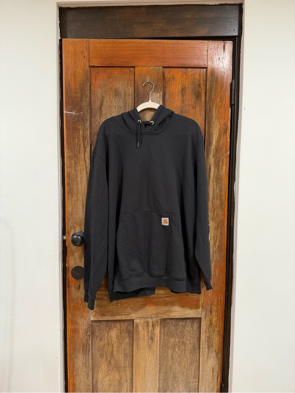 Carhartt Black Hooded Pullover with Front Pocket
